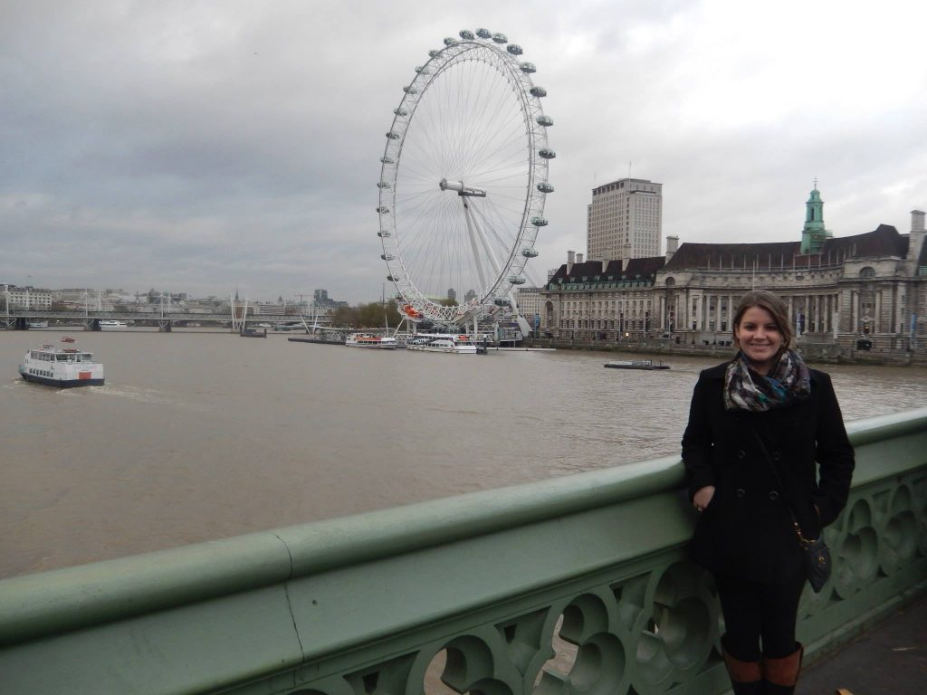 Auburn student with London Eye
